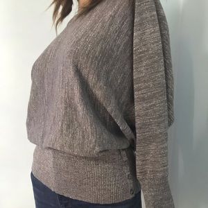 APT 9 Silver Sparkle Holiday Sweater, SZ M